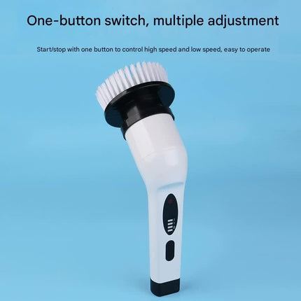 9-in-1 Multifunctional Cordless Electric Spin Scrubber with Adjustable Extension Handle(white).