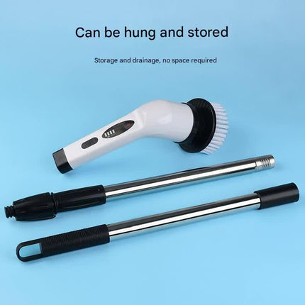 9-in-1 Multifunctional Cordless Electric Spin Scrubber with Adjustable Extension Handle(white).