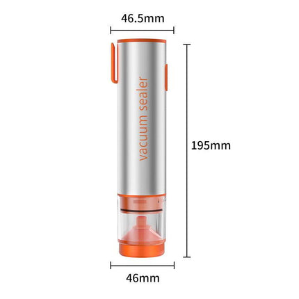 Multi-Function Handheld Electric Vacuum Sealer & Inflator Kit - For Food Bags, Jars, Wine & Balls(Gray Orange).