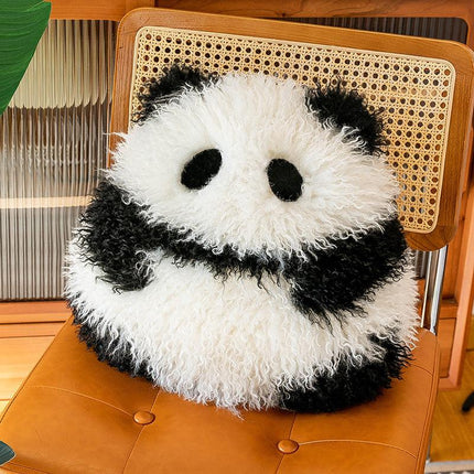 Super Soft Animal Sphere Plush Pillow - 38cm Decorative Throw Cushion for Sofa & Bed(panda).