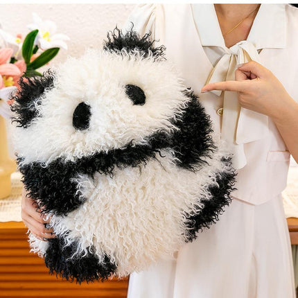 Super Soft Animal Sphere Plush Pillow - 38cm Decorative Throw Cushion for Sofa & Bed(panda).