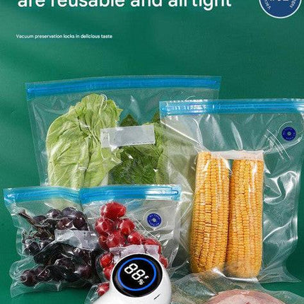 Multi-Function Handheld Vacuum Sealer & Inflator with LED Display - For Food Storage, Jars, Bags & Balls(white).