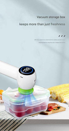 Multi-Function Handheld Vacuum Sealer & Inflator with LED Display - For Food Storage, Jars, Bags & Balls(white).