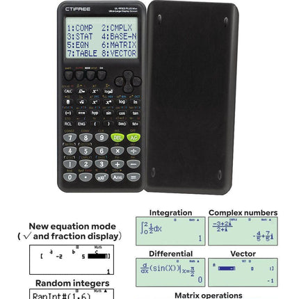 Advanced Scientific Calculator with 417 Functions & Large Natural Textbook Display(silver).