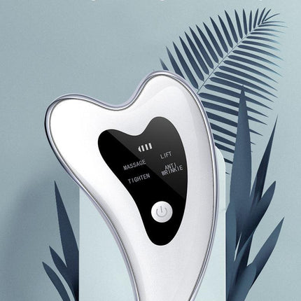 Electric Gua Sha Facial Massager with Heat, Vibration & LED Light Therapy - 4-in-1 Scraping Tool for Face Lifting, Skin Tightening & Anti-Wrinkle(White).