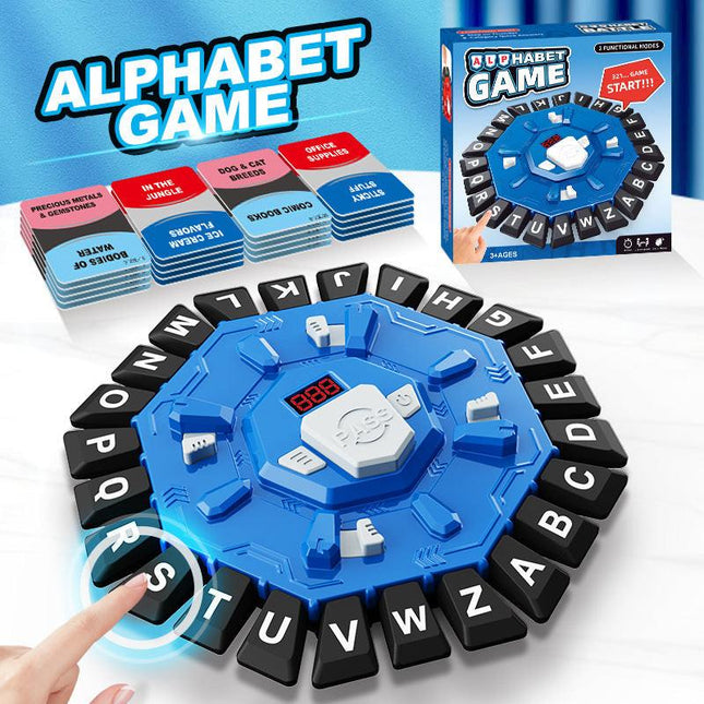 2pc Electronic Alphabet Categories Game - Fast-Paced Word Challenge for Family Fun(blue).