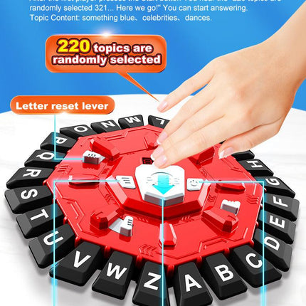 2pc Electronic Alphabet Categories Game - Fast-Paced Word Challenge for Family Fun(blue).