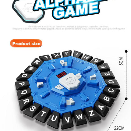 2pc Electronic Alphabet Categories Game - Fast-Paced Word Challenge for Family Fun(blue).