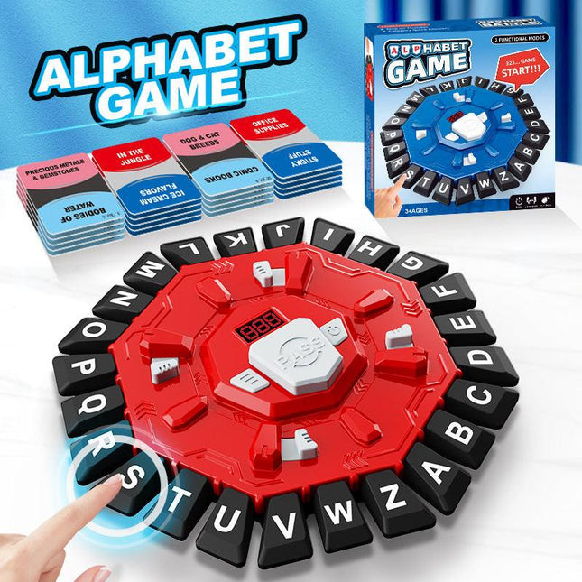 2pc Electronic Alphabet Categories Game - Fast-Paced Word Challenge for Family Fun(red).