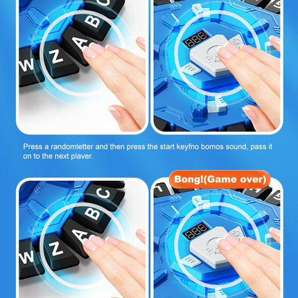 2pc Electronic Alphabet Categories Game - Fast-Paced Word Challenge for Family Fun(red).