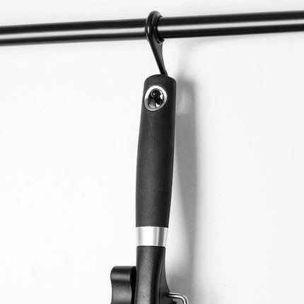 2pc Multifunctional Safe-Cut Can Opener - Smooth Edge, Ergonomic Handle(black).