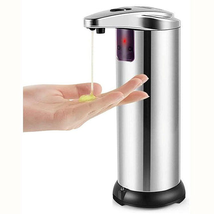 Touchless Automatic Soap Dispenser - Stainless Steel, Adjustable Volume, Infrared Sensor for Kitchen & Bathroom(Silver).