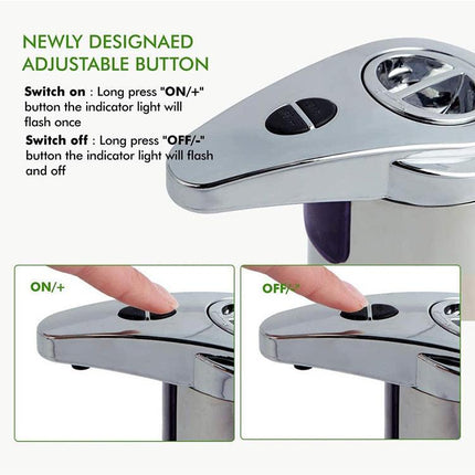 Touchless Automatic Soap Dispenser - Stainless Steel, Adjustable Volume, Infrared Sensor for Kitchen & Bathroom(Silver).
