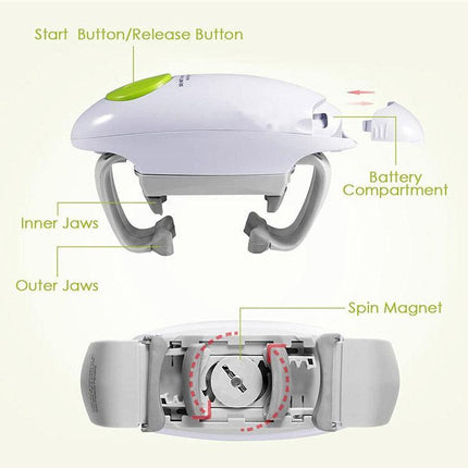 Effortless Electric Jar Opener - Automatic Grip for Arthritis Sufferers, Seniors & Weak Hands(white).