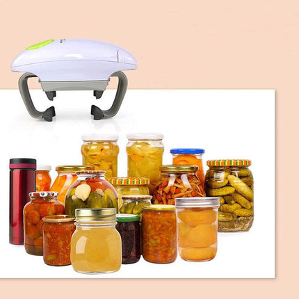 Effortless Electric Jar Opener - Automatic Grip for Arthritis Sufferers, Seniors & Weak Hands(white).