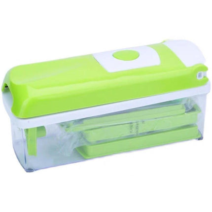 Multi-Functional Vegetable Chopper & Slicer Set - Dicer, Grater with Food Container & Peeler(green).