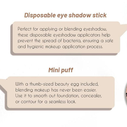 All-in-One Portable Makeup Brush Kit with LED Mirror Travel Case, Sponges & Applicators(pink).