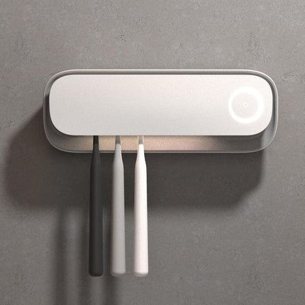 Smart UVC Toothbrush Sterilizer & Holder with Heat Drying, Radar Sensor Night Light(white).