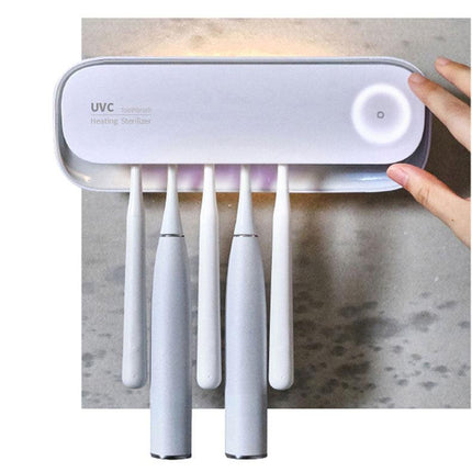 Smart UVC Toothbrush Sterilizer & Holder with Heat Drying, Radar Sensor Night Light(white).