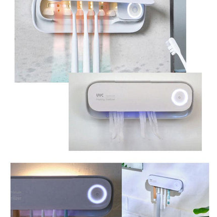 Smart UVC Toothbrush Sterilizer & Holder with Heat Drying, Radar Sensor Night Light(white).