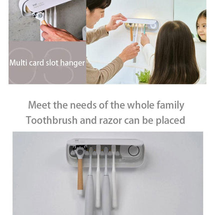Smart UVC Toothbrush Sterilizer & Holder with Heat Drying, Radar Sensor Night Light(white).