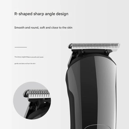 All-in-One Professional Men's Grooming Kit - IPX7 Waterproof Hair Clipper & Beard Trimmer with LED Display(Grey).