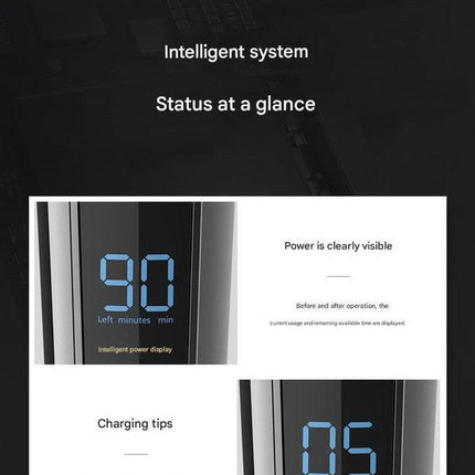 All-in-One Professional Men's Grooming Kit - IPX7 Waterproof Hair Clipper & Beard Trimmer with LED Display(Grey).