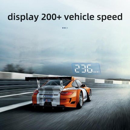 Compact OBD2 Car Head-Up Display (HUD) - Digital Speedometer with 5 Alarm Functions & Adaptive Brightness(black).