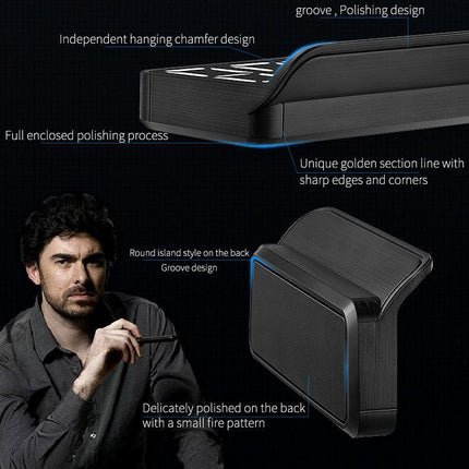 Compact OBD2 Car Head-Up Display (HUD) - Digital Speedometer with 5 Alarm Functions & Adaptive Brightness(black).