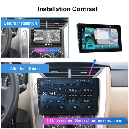 Universal 10-Inch Android Car Stereo GPS Navigator - QLED HD Touchscreen, 2GB RAM 32GB ROM, WiFi, Bluetooth 5.4, CarPlay & Mirror Link(black 10 inches).