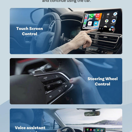 Mini 2-in-1 Wireless CarPlay & Android Auto Adapter - 5GHz WiFi 6, Bluetooth 5.4, Plug & Play Dongle(black).