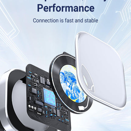 Wireless CarPlay Adapter with 1.6" Multi-Functional Screen, Car Diffuser & 360 Vent Clip(silver).