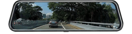 10-Inch Dual Lens Dash Cam Mirror - 1080P FHD Touch Screen Car DVR with Rear Camera, Night Vision & G-Sensor(black).
