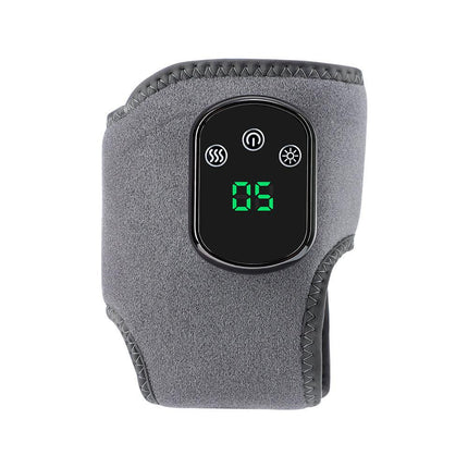 Rechargeable Electric Heating Ankle Brace with Vibration Massage - 5 Heat Levels & 3 Massage Modes(Grey).