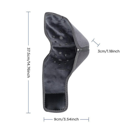 Rechargeable Electric Heating Ankle Brace with Vibration Massage - 5 Heat Levels & 3 Massage Modes(Grey).