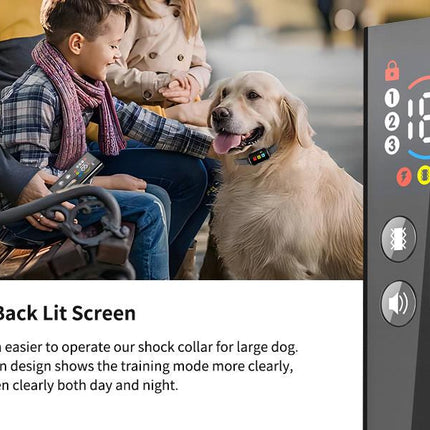 Rechargeable Dog Training Collar with Remote - 2600ft Range, 3 Modes(black).
