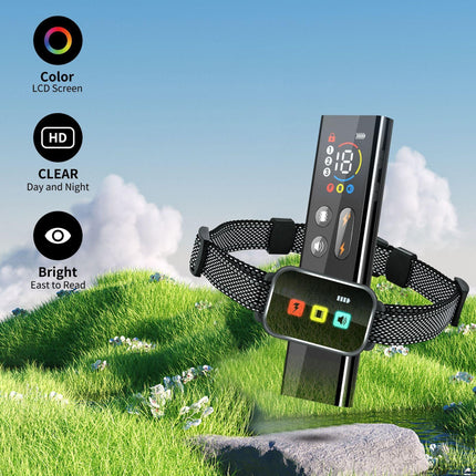 Rechargeable Dog Training Collar with Remote - 2600ft Range, 3 Modes(black).