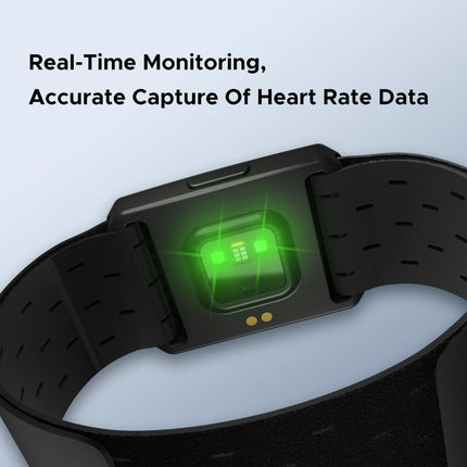 Optical Armband Heart Rate Monitor - Bluetooth & ANT+ Dual Protocol, IP67 Waterproof for Fitness Training(black).