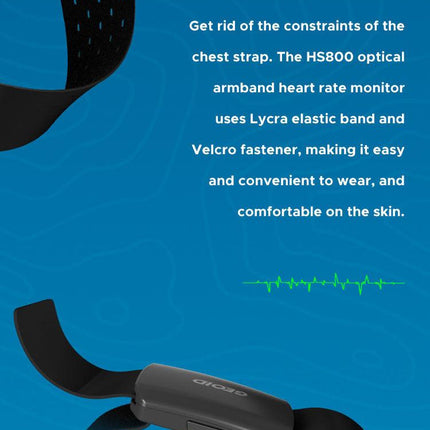 Optical Armband Heart Rate Monitor - Bluetooth & ANT+ Dual Protocol, IP67 Waterproof for Fitness Training(black).