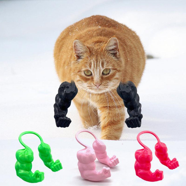 2pc Hilarious Muscle Arm Pet Costume Prop - Funny Novelty Arms for Cats & Small Dogs(blue).