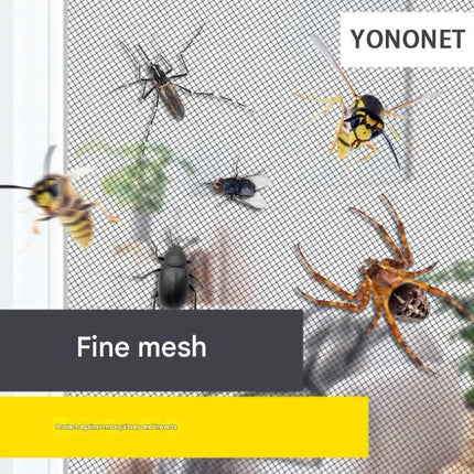 3pc DIY Magnetic Window Screen Kit - Fine Mesh Insect Net, No Drilling Required, Cut to Size(black 150cm x 130cm).