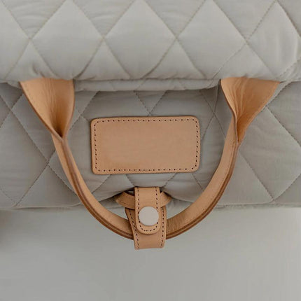 Luxury Quilted 2-in-1 Pet Travel Carrier & Car Booster Seat for Small Dogs(beige).