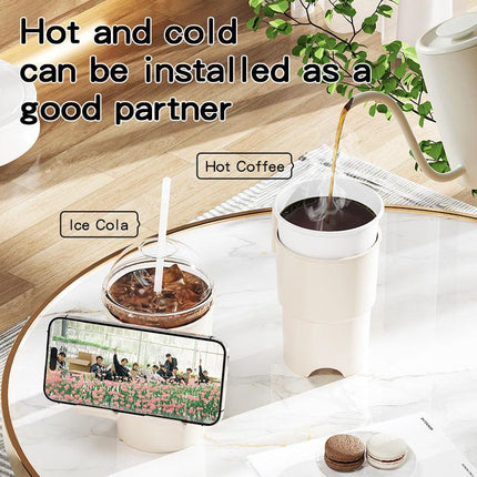 Multi-Purpose Anti-Spill Cup Holder with Suction Base & Detachable Phone Stand(orange).