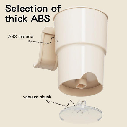 Multi-Purpose Anti-Spill Cup Holder with Suction Base & Detachable Phone Stand(orange).
