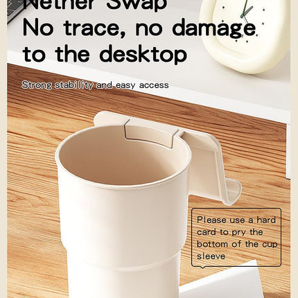 Multi-Purpose Anti-Spill Cup Holder with Suction Base & Detachable Phone Stand(orange).