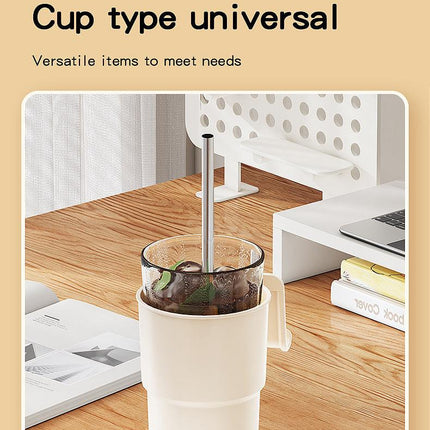 Multi-Purpose Anti-Spill Cup Holder with Suction Base & Detachable Phone Stand(white).