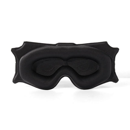 3pc 6D Contoured Zero-Pressure Sleep Mask - 360 Light Blocking Eye Mask with Adjustable Strap(black).