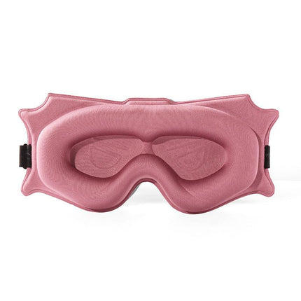 3pc 6D Contoured Zero-Pressure Sleep Mask - 360 Light Blocking Eye Mask with Adjustable Strap(Pink).