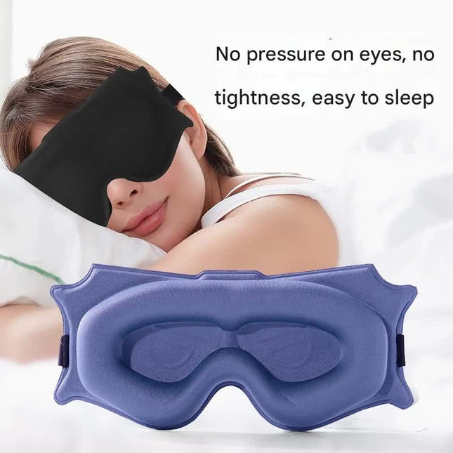 3pc 6D Contoured Zero-Pressure Sleep Mask - 360 Light Blocking Eye Mask with Adjustable Strap(Pink).