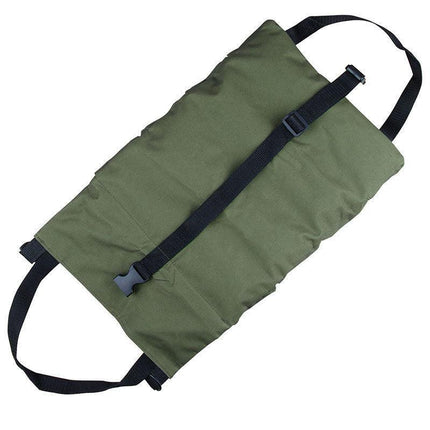 Heavy-Duty Canvas Tool Roll Up Bag & Organizer Tote - Multi-Pocket Wrench & Tool Pouch(Green).